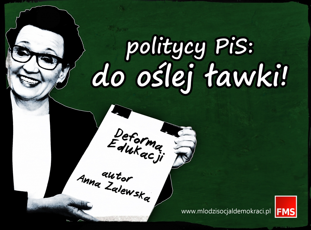 Młodzieżówka SLD: Politycy PiS do oślej ławki!